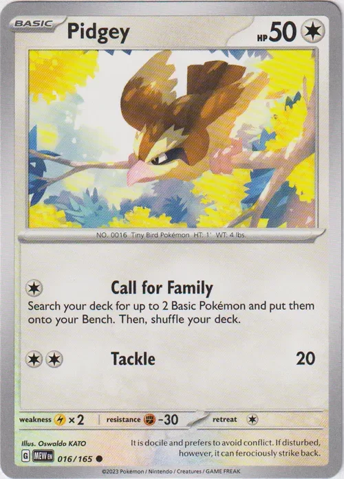 Producto - Pidgey - 016/165 - Scarlet and Violet 151