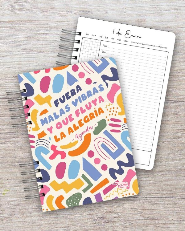 Producto - Agenda Perpetua A5 - 1 día por página - dis. alegría