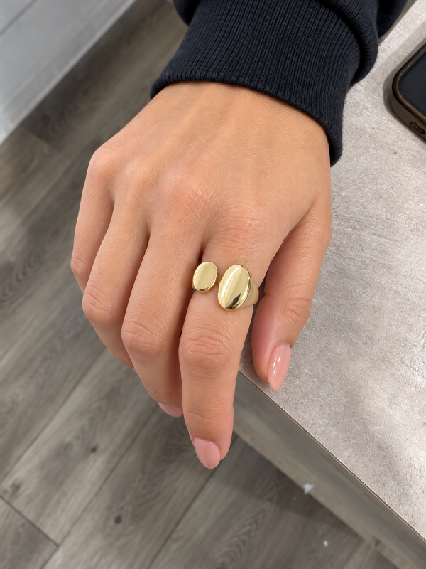 Producto - Anillo acero dorado 001
