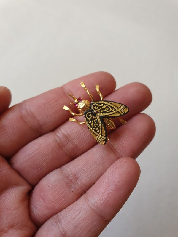 Producto - Brochecito Mosquita Damasquinado de Toledo 70s - 5