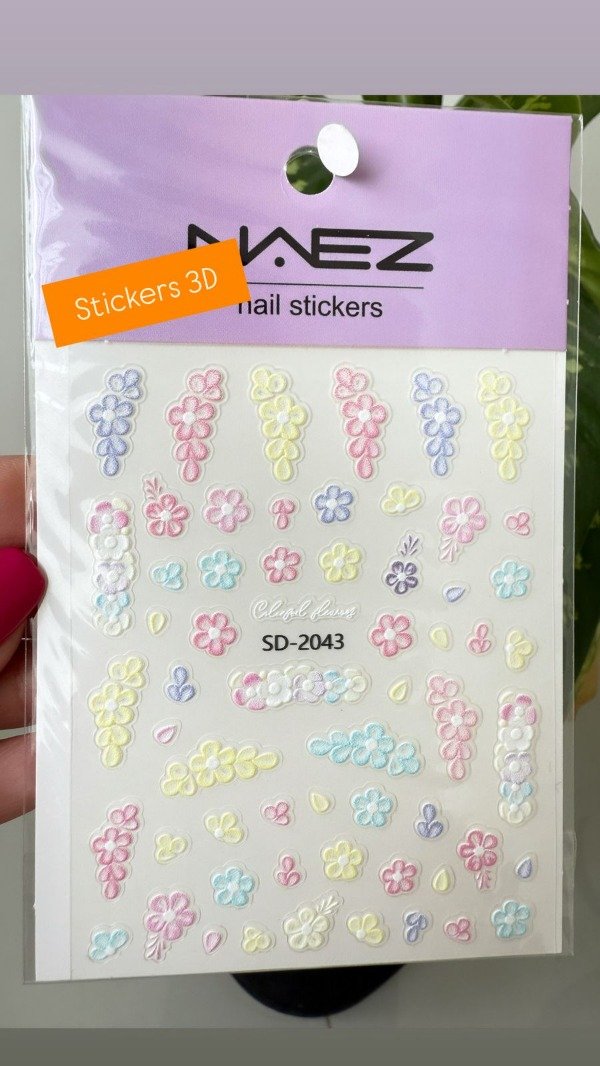 Producto - STICKERS FLORES 3D NAEZ