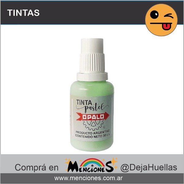 Producto - Tinta Pastel VERDE Ópalo para papeles, cartón, cartulinas, madera, 30cc