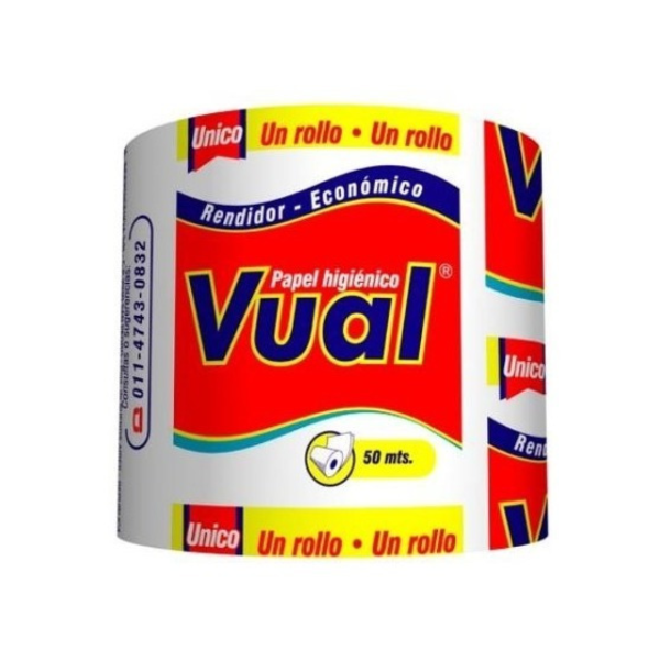 Producto - PAPEL HIGIENICO 1x50m. - VUAL