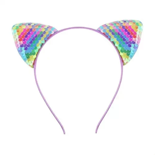 Producto - Vincha orejas gatito lentejuelas - 2