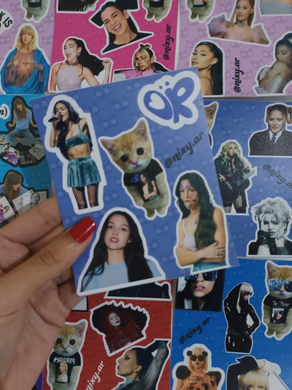 Producto - Plancha de stickers Olivia Rodrigo