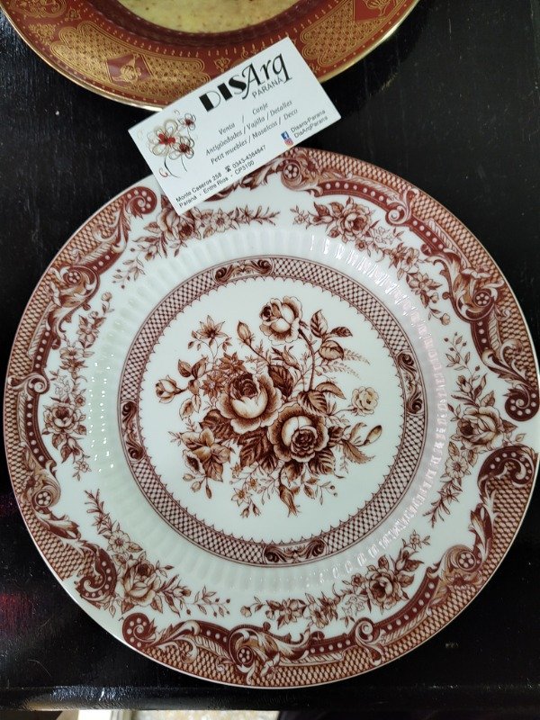 Producto - PLATO DECO flores terracota 25 - 0