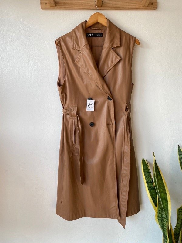 Producto - Chaleco eco cuero Zara talle M