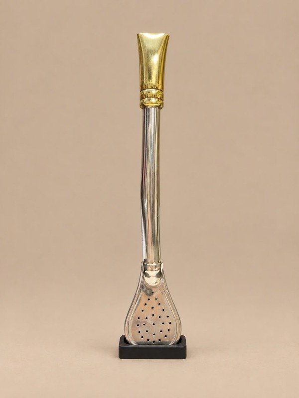 Producto - Bombilla alpaca y bronce 16cm - 0