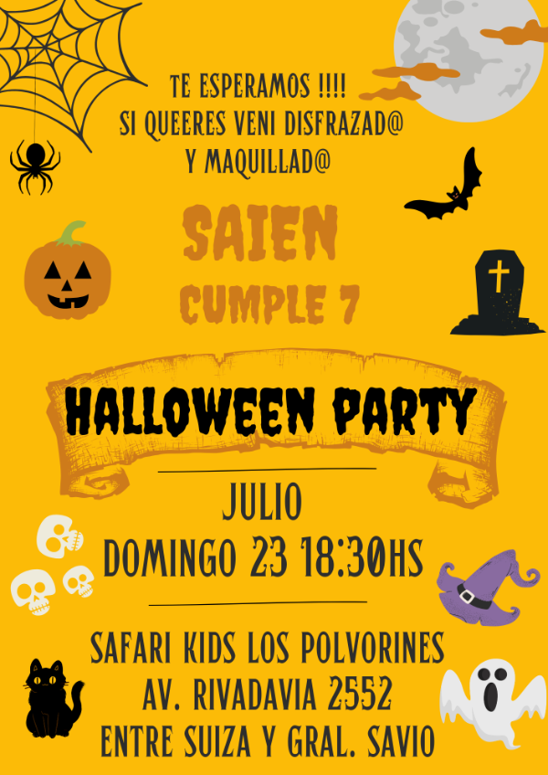 Producto - Tarjeta Digital Standar (Solo personalizamos datos personales) HALLOWEEN