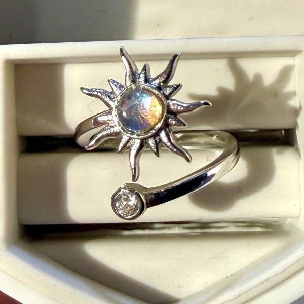 Producto - Anillo Sunly Giratorio-Enchapado en oro regulable