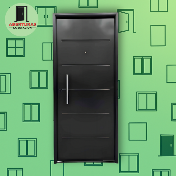 Producto - PUERTA DOBLE CHAPA INYECTADA CIEGA CON BARRAL