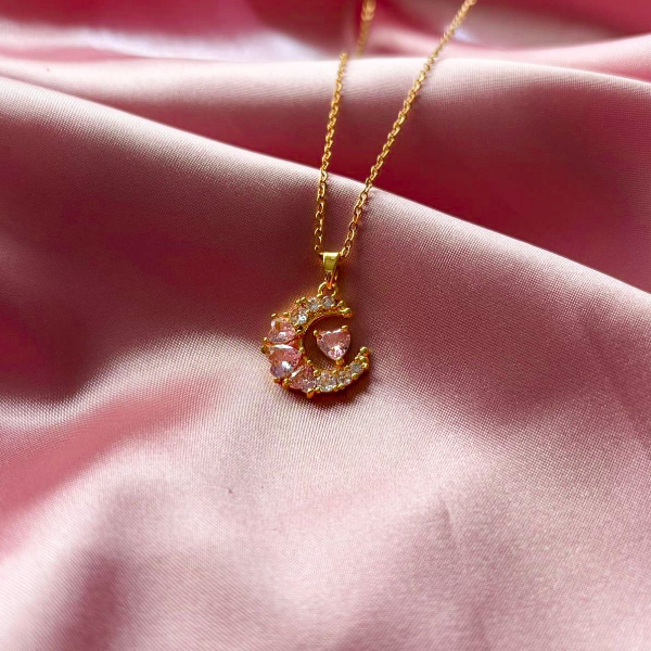 Producto - Collar luna estrella rosa