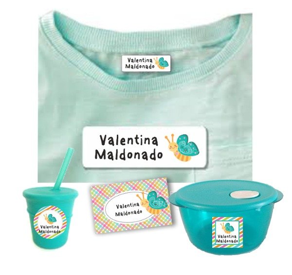 Producto - Etiquetas Escolares: Ropa / Utiles / Tuppers - Combo Puv01