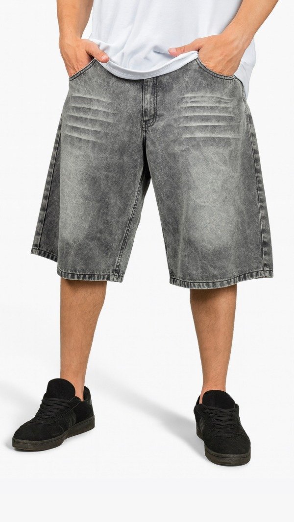 Producto - Bermuda Baggy Negra Gastada