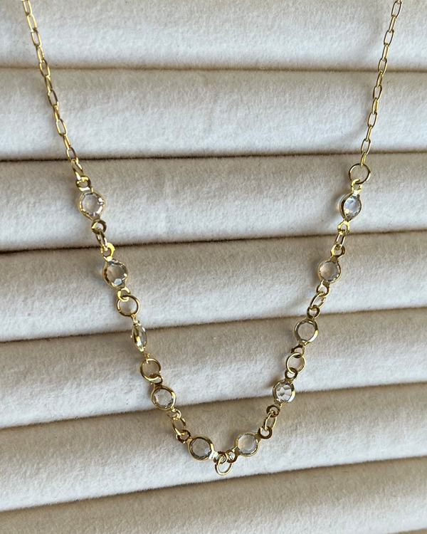 Producto - Cadena puntos de luz enchapada en oro 18k 45cm