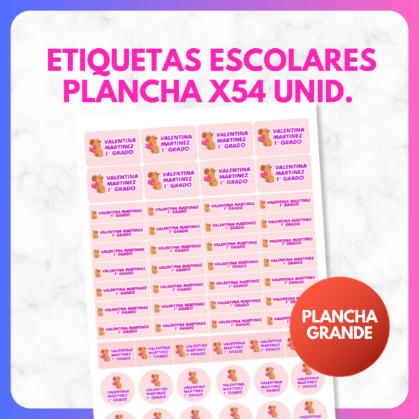 Producto - ETIQUETAS ESCOLARES