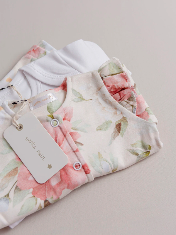 Producto - Conjunto de saquito y pantalón estampado rosa - 1
