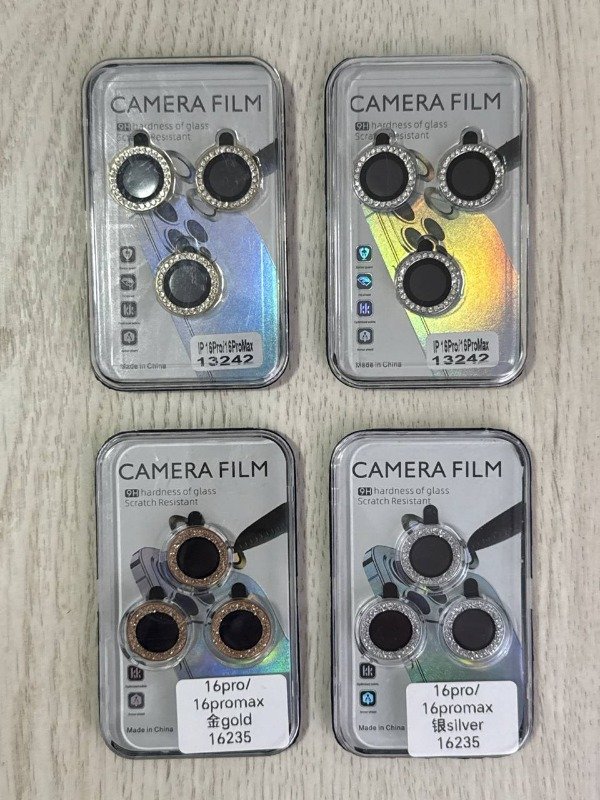 Producto - VIDRIO DE CÁMARA GLITTER PARA IPHONE 16 PRO / 16 PRO MAX