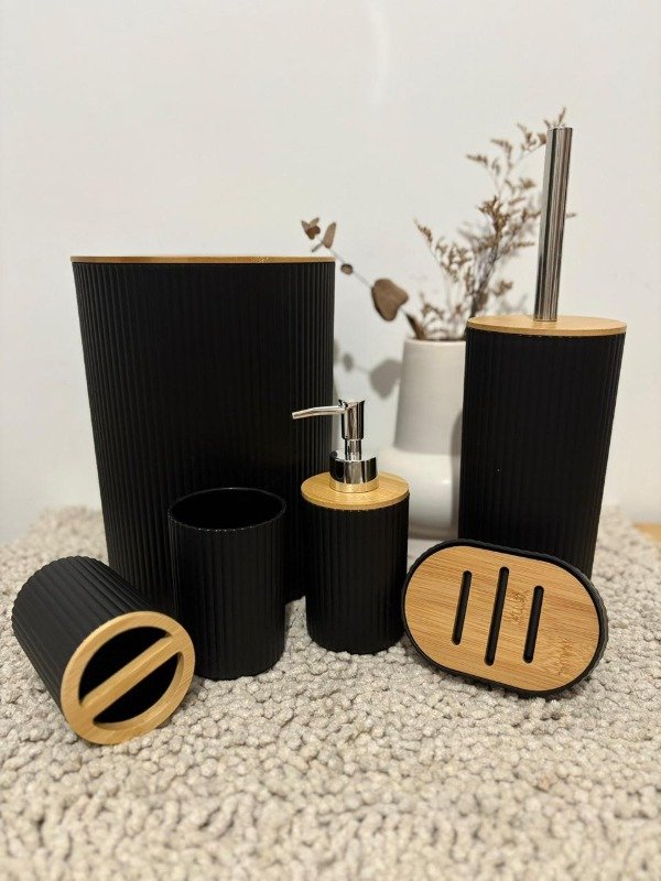 Producto - Set de Baño Roma Black x6 pz