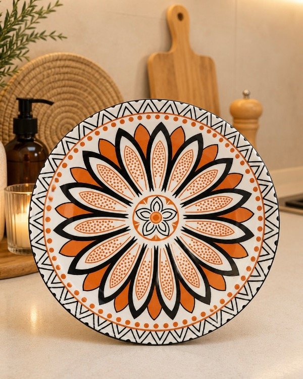 Producto - PLATO DE CERÁMICA 22cm NARANJA
