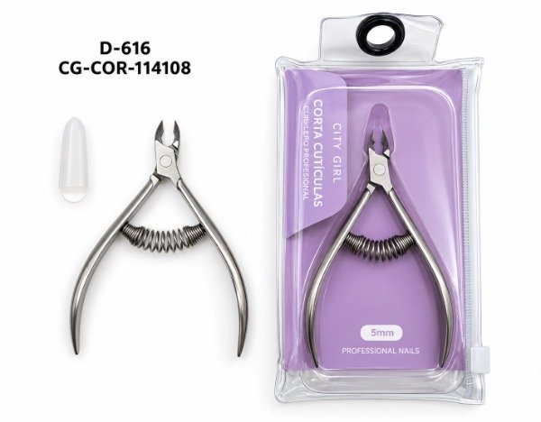 Producto - Corta Cutícula De Acero Inoxidable City Girl Con Resorte