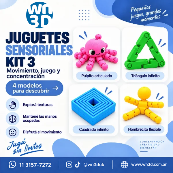 Producto - Kit de Juguetes Sensoriales 3 - 4 modelos