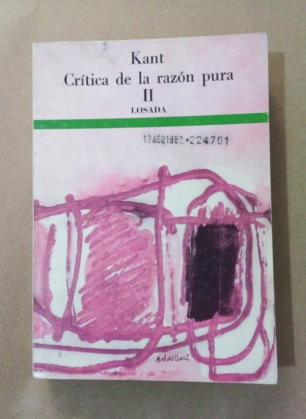 Producto - Crítica de la razón pura II - Kant - Losada1983