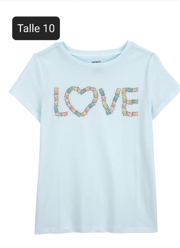 Remera manga corta carters talke 10 love
