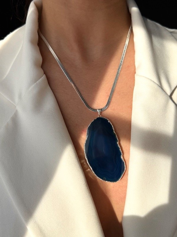 Producto - Collar slice stone blue - 1