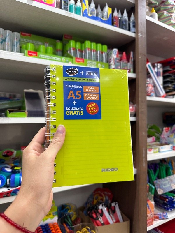 Producto - Cuaderno A5 Lima Rayado 120 + BOLIGRAFO GRATIS
