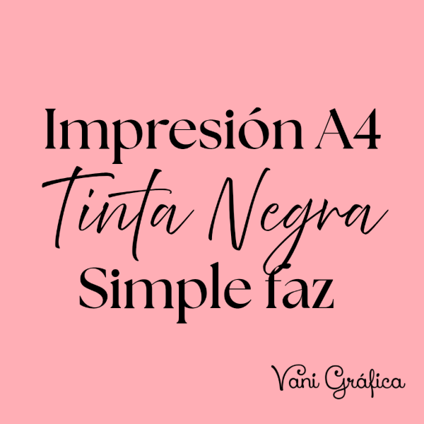 Producto - Impresiones A4 - Simple Faz