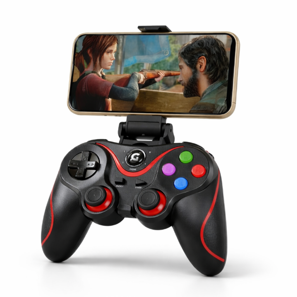 Producto - Joystick Inalámbrico Bluetooth para Android con Vibración y Soporte Extensible