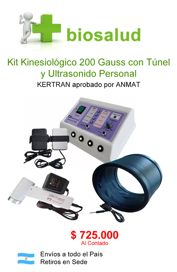 Producto - KIT KINESIOLOGICO - Magneto + Tunel + Ultrasonido Portatil - KERTRAN