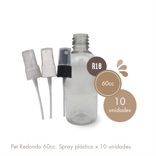 Producto - Pet Redondo 60cc válvula spray