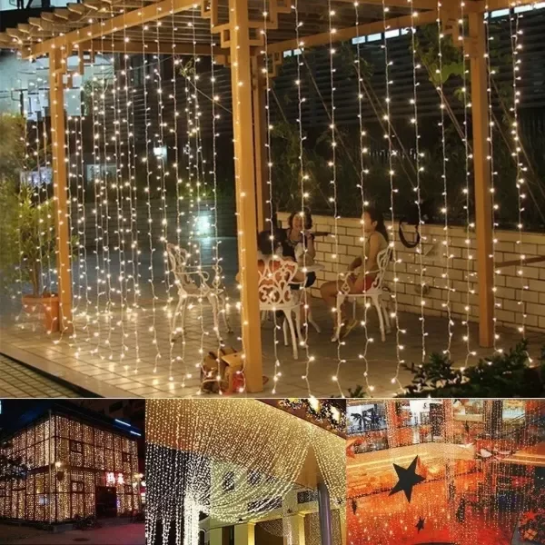 Producto - Cortina luces led 3x3 mts exterior interconectable 220v - 1