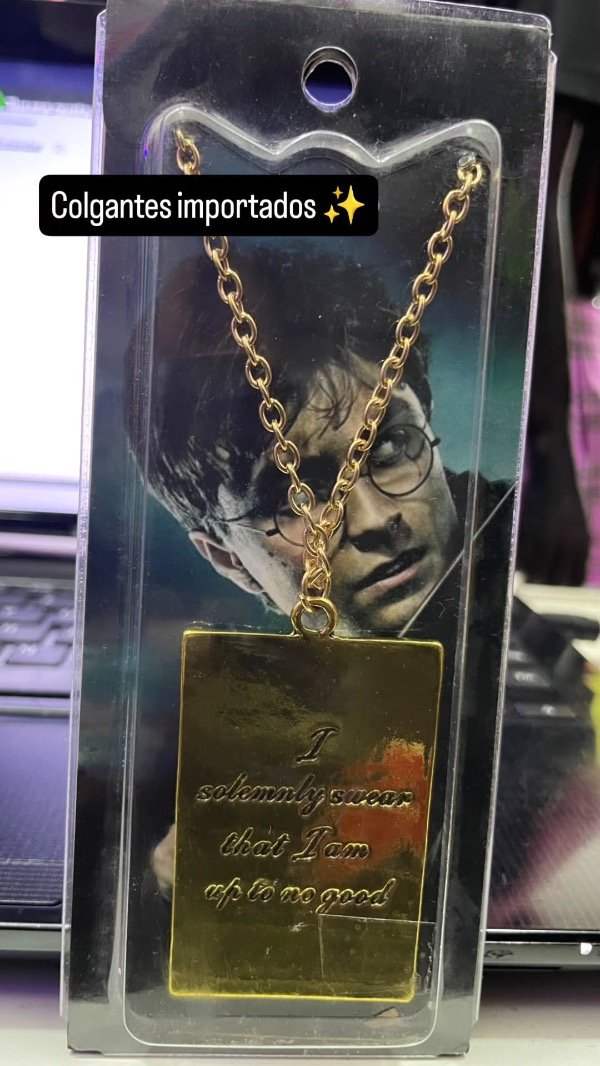 Producto - Colgante Harry Potter solemnly swear dorado