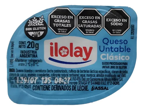 Producto - QUESO UNTABLE 108 X 20 GR ILOLAY