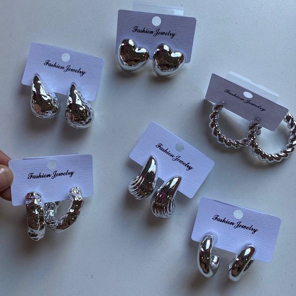 Producto - aros chunky - plateados