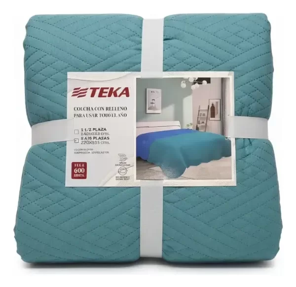 Producto - ACOLCHADO DE VERANO QUEELT 2 1/2 PLAZA QUEEN TEKA 600 HILOS MICROFIBRA - 5