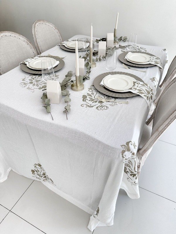 Producto - Mantel arabescos dorado - 1