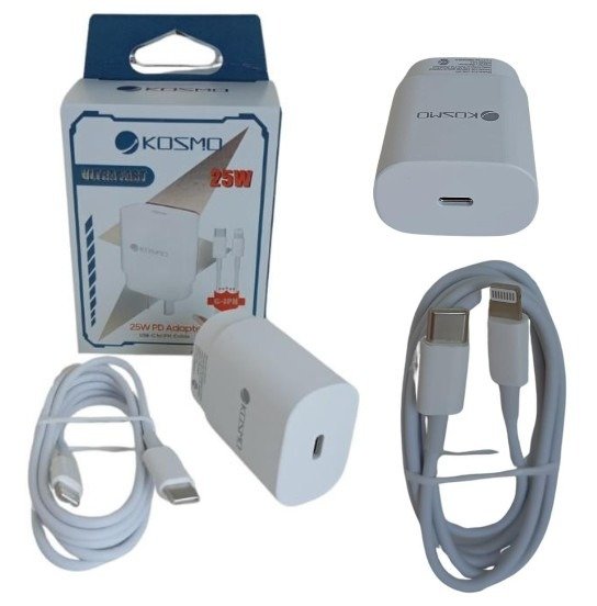 Producto - Cargador Kosmo 25W Tipo c a iphone