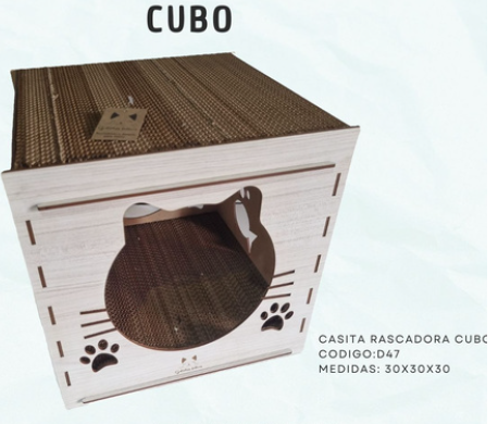 Producto - CASITA RASCADOR CUBO