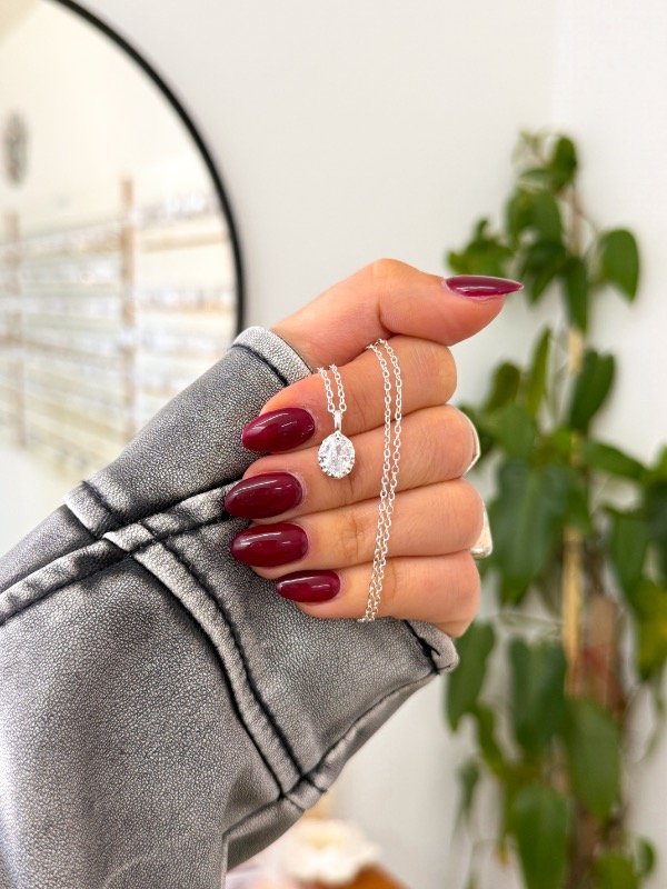 Producto - Cadenita acero blanco óvalo cúbic