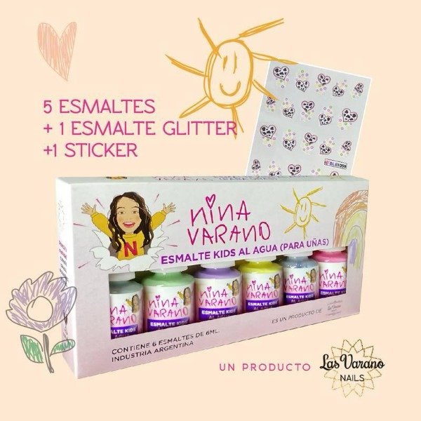 Producto - Kit esmalte para niños Las Varano