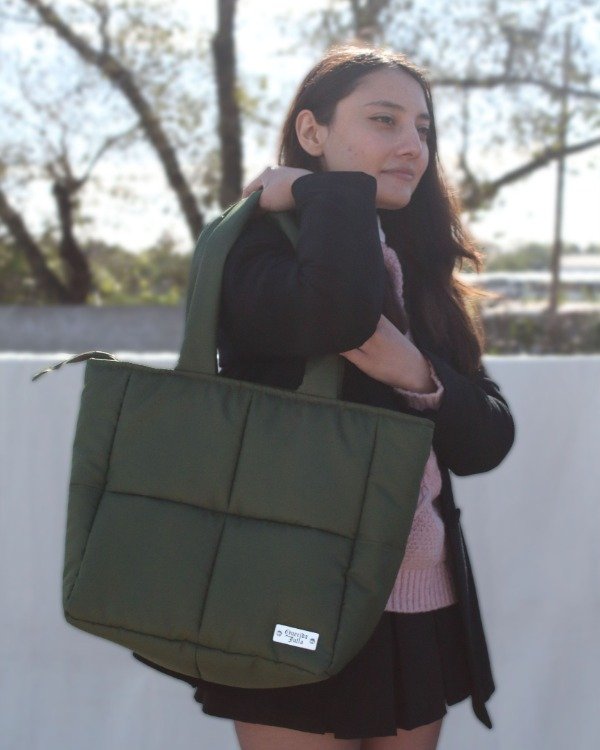Producto - Puff Tote Bag (verde oliva)