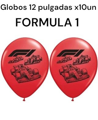Producto - Globos formula 1 12 pulgadas x 10 un
