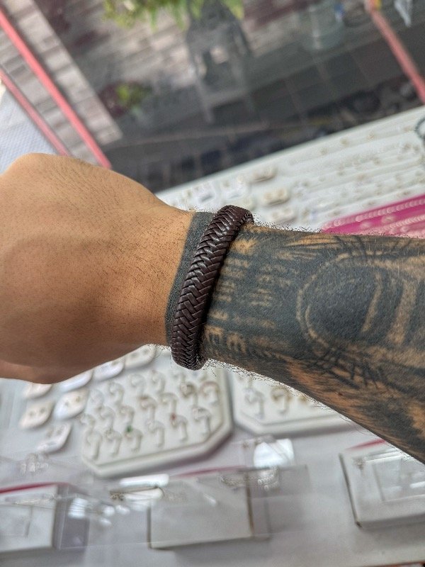 Producto - Pulsera de hombre cuero marrón