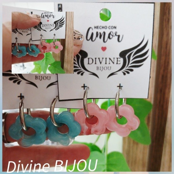 Producto - Aros flor acero