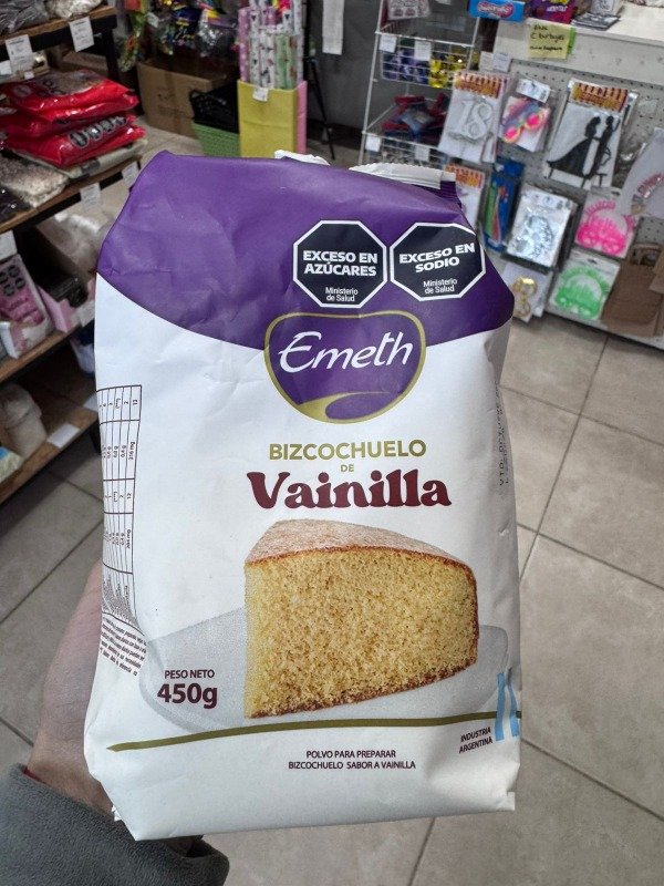 Producto - Premezcla Bizcochuelo vainilla Emeth x 450 gr