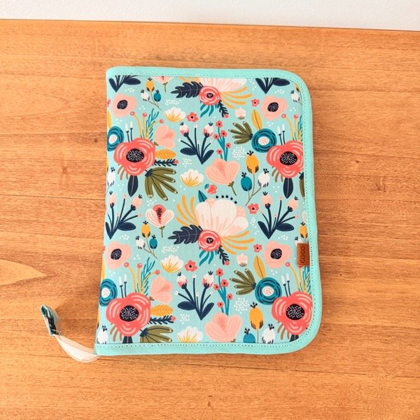 Producto - ORGANIZADOR A5 (Cordura bondeada) Diseño Floral Verde